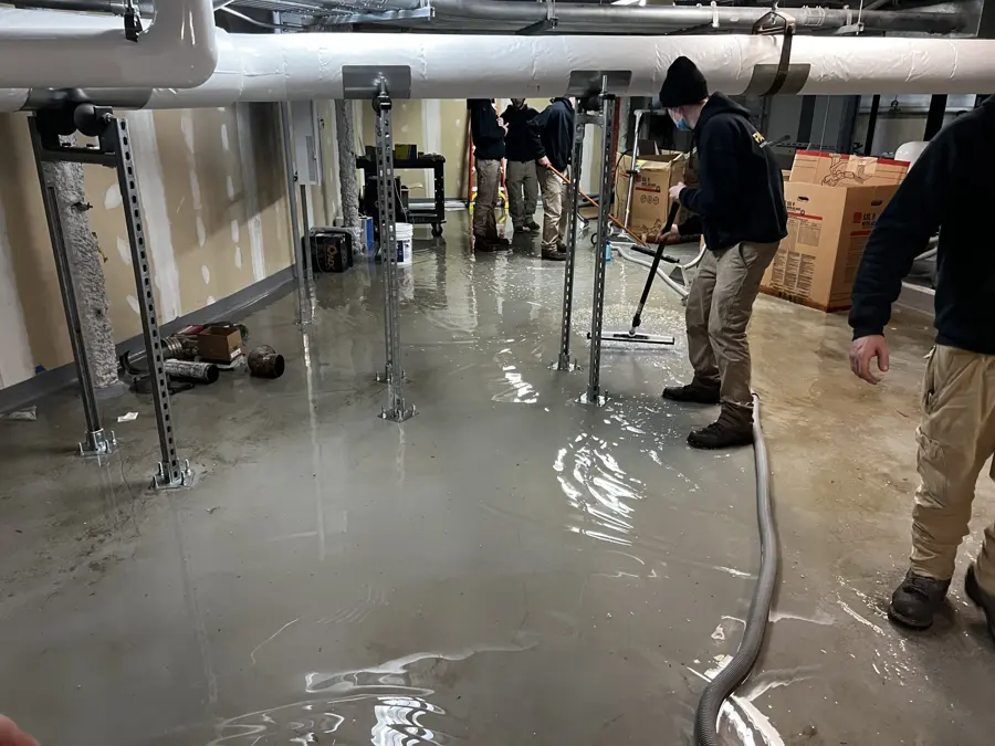 Commercial water damage restoration crew in a Forest Park, GA business